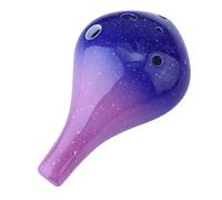 Ocarina Ocarina de cerámica 6 agujeros, instrumento musical con forma botella for principiantes, hecho a mano, sonido estrellado