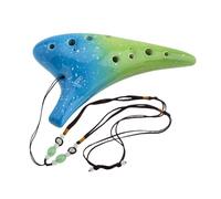 Ocarina Ocarina de cerámica ahumada 12 agujeros con cancionero, cordón for el cuello y bolsa transporte. Instrumentos musicales(Color 3)