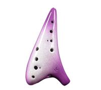 Ocarina Ocarina de cerámica púrpura 12 agujeros en Do, del Tiempo con accesorios, instrumento musical profesional