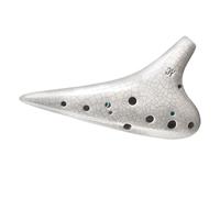 Ocarina Ocarina De Doce Agujeros Con Clave De Do Alto De Paja Ahumada Y Grieta Blanca