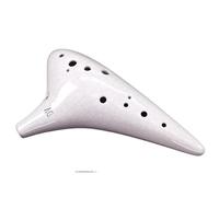 Ocarina Ocarina De Doce Agujeros De Nivel De Rendimiento Alto G Instrumento De Viento Para Principiantes Y Adultos(White crackle)