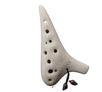 Ocarina Ocarina de paja para principiantes, tono alto, tecla F, enseñanza, suave, calidad de sonido de 12 agujeros (blanco)