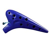 Ocarina, Ocarina de plástico anticaída 12 agujeros, tono alto, estilo submarino creativo pequeño, ideal for principiantes(Blu)