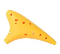 Ocarina Ocarina De Resina De Plástico De 12 Agujeros Con Llave AC Alto C Para Principiantes Instrumento Musical Anticaída(Yellow)
