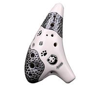 Ocarina, Ocarina de terracota un solo tubo 12 agujeros con patrón panda pintado a mano for principiantes(SF)
