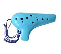 ocarina Ocarina Para Principiantes De 12 Agujeros Afinación Alto AC/afinación Agudo SC Ocarina De Resina De Boca Plana De 12 Agujeros(AC-Blue)