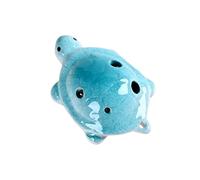Ocarina Ocarina pequeña con forma de tortuga, horneada, cambia color, 6 agujeros, hecha a mano, sonido agradable(SKY BLUE)