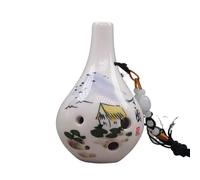 Ocarina Ocarina seis agujeros alto C clave escuela vertical grieta azul entonación profesional(Color:Style 10)