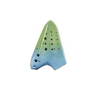 Ocarina Ocarina triple alto en Do mayor, ocarina retro de cerámica, flauta porcelana, instrumentos musicales tradicionales(Color 4)