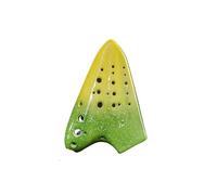 Ocarina Ocarina triple alto en Do mayor, ocarina retro de cerámica, flauta porcelana, instrumentos musicales tradicionales(Color 3)