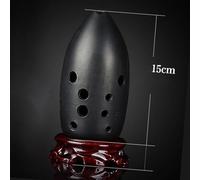 Ocarina para adultos Flauta Ocarina Xun De 8 Agujeros Y 10 Agujeros Instrumento Musical De Buen Sonido Instrumento Antiguo Para Principiantes Cerámica Cocida(10 Black F)