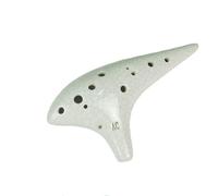 Ocarina para adultos Ocarina Alto C De 12 Agujeros Ocarina AC De 12 Agujeros Con Buen Tono Y Timbre(White)