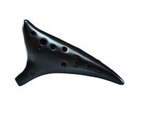 Ocarina para adultos Ocarina China De 12 Agujeros Con Clave C/ac Para Principiantes Instrumento Musical Profesional Para Practicar(Black)