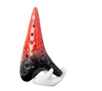 Ocarina para adultos Ocarina De 12 Agujeros Con Clave C Alto Ocarina De Cerámica De 12 Agujeros Con Clave AC(Red)