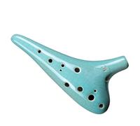 Ocarina para adultos Ocarina De 12 Agujeros Con Clave C Central AC De Cerámica Para Principiantes(Cyan)