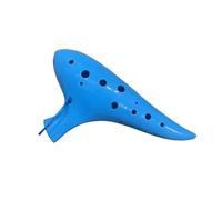 Ocarina para adultos Ocarina De 12 Agujeros Flauta De CA Ahumada En C Alto Para Principiantes Y Profesionales(Blue)