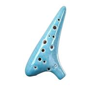 Ocarina para adultos Ocarina De 12 Agujeros SC De Tono Alto En C Flauta De Porcelana De 12 Agujeros Para Principiantes Instrumento Musical(Blue)