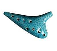 Ocarina para adultos Ocarina De Cerámica Azul De 12 Agujeros Con Clave C Alto Y Patrón De Ondas Creativo AC Ocarinas Musicales Flauta