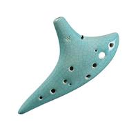 Ocarina para Adultos Ocarina De Cerámica De 12 Agujeros con Clave C Central AC para Principiantes(Blue)