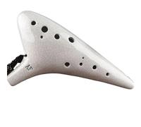 Ocarina para adultos Ocarina De Cerámica De 12 Agujeros Flauta Alto F Ahumada Instrumento Musical Tono AF Ocarina(B)