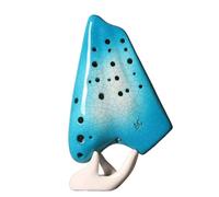 Ocarina para adultos Ocarina De Cerámica De 3 Tubos Con Gradiente De CA Color Morado Y Azul Instrumento Musical Profesional De Ocarina Con Clave C(Blue)