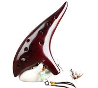 Ocarina para adultos Ocarina De Cerámica En Tono C Instrumentos Musicales De Flauta Clásica Ocarina De 12 Agujeros Con Bolsa Protectora Y Cordón