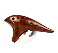 Ocarina para adultos Ocarina De Instrumento Musical De Viento De Madera Con 12 Agujeros Y Tono Alto En C Brillante Y Esmaltado Brillante(Yellow)
