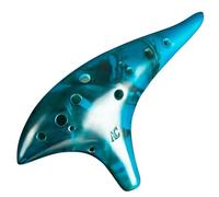 Ocarina para adultos Ocarinas De Cerámica De 12 Agujeros Con Entonación Estable Tono Alto C Ocarina Clásica Con Funda Protectora Instrumento Para Amantes De La Música(Blue)