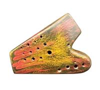 ocarina para principiantes Accesorios proporcionados para instrumentos profesionales de ocarina triple plana.(Color:2)