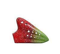 ocarina para principiantes Cerámica profesional Ocarina Alto C llave colorida Triple Ocarina AC 3 tubos 16 agujeros Vintage instrumento raro(Color:6)