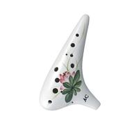 ocarina para principiantes Fengya Ocarina 12-hole alto C tone relief ceramic ocarina musical instrument student beginner ocarina(Color:8)