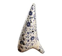 ocarina para principiantes Fengya Ocarina C-key ocarina azul y blanca juego de ocarina alto de 12 hoyos y siete piezas(BC)