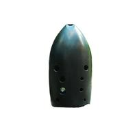 ocarina para principiantes Instrumento de viento antiguo profesional de alta gama 10 agujeros cerámica negra doble cámara Tao Xun F llave G ocarina(Color:3)