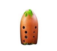 ocarina para principiantes Instrumento de viento antiguo profesional de alta gama 10 agujeros cerámica negra doble cámara Tao Xun F llave G ocarina(Color:7)