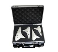 ocarina para principiantes Juego de 4 ocarinas de cerámica de 12 agujeros Alto Treble AC SF SG SC Ocarina profesional con caja de aluminio(Color:4)