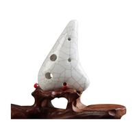 ocarina para principiantes Mini ocarina de 6 orificios de tono súper agudo en tecla F para principiantes tecla F súper aguda crujida blanca