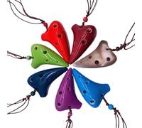 ocarina para principiantes Mini Ocarina Pintada a Mano Patrón Animal Estilo Monocromo También Disponible para Principiantes 6 Agujeros(Color:2)
