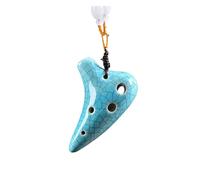 ocarina para principiantes Mini ocarina verde agrietada de tono súper alto en tecla F instrumento simple agrietado tecla F