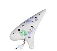 ocarina para principiantes Ocarina 12 agujeros alto C clave simple y fácil de aprender profesional Tao principiante estudiantes de primaria(Color:4)
