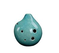 ocarina para principiantes Ocarina 6 agujeros creativo estudiante cerámica hecho a mano principiante Ac tono enseñanza ocarina colgante(Color:12)