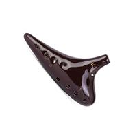 ocarina para principiantes Ocarina ahumada clásica de 12 agujeros para principiantes para tocar flauta alta de cerámica modelo ahumado clásico