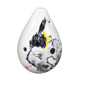 ocarina para principiantes Ocarina con llave AF de 6 agujeros para enseñanza ocarina pintada a mano flauta de porcelana(4)