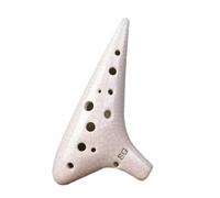 ocarina Para Principiantes Ocarina de 12 agujeros instrumento con llave SG adecuada para principiantes, para enseñar y tocar(White)