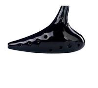 ocarina para principiantes Ocarina de 12 hoyos - instrumento de ocarina brillante instrumento musical ocarina partitura cerámica negra de 12 hoyos