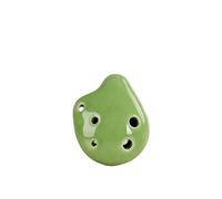 ocarina para principiantes Ocarina de 4 colores 6 agujeros Mini Ocarina C llave para principiantes colgante de cerámica para enseñanza de Ocarina(Color:Green)