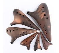 ocarina para principiantes Ocarina de arena morada 12 hoyos alto AC rendimiento profesional BC AF juego de siete piezas(Color:Seven-piece set)