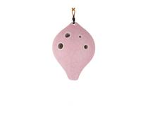 ocarina para principiantes Ocarina de boca corta con esmalte agrietado de 6 agujeros multicolor S/G de tono alto para principiantes(Pink)