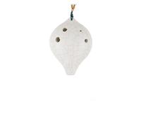 ocarina para principiantes Ocarina de boca corta con esmalte agrietado multicolor de 6 agujeros para principiantes AC alto C(White)