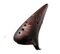 ocarina para principiantes Ocarina de cerámica 12 agujeros arcilla púrpura Ocarina ahumada Xun flauta musical profesional(Color:BC)