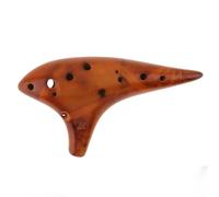 Ocarina para principiantes Ocarina De Cerámica De 12 Agujeros Alto ToneC Con Cancionero Cordón Para El Cuello Bolsa De Transporte Instrumento Para Principiantes(Yellow)